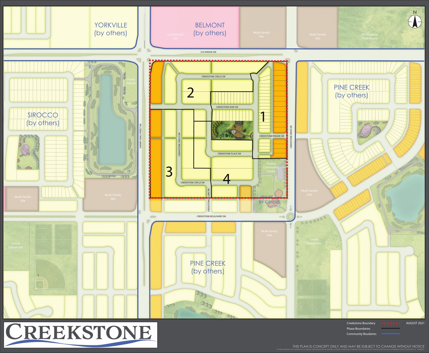 Site plan for Creekstone in Calgary, Alberta