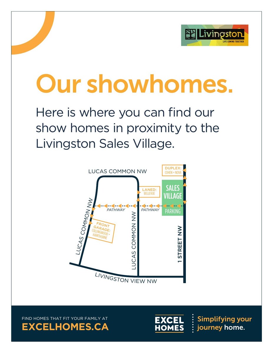 Site plan for Livingston in Calgary, Alberta