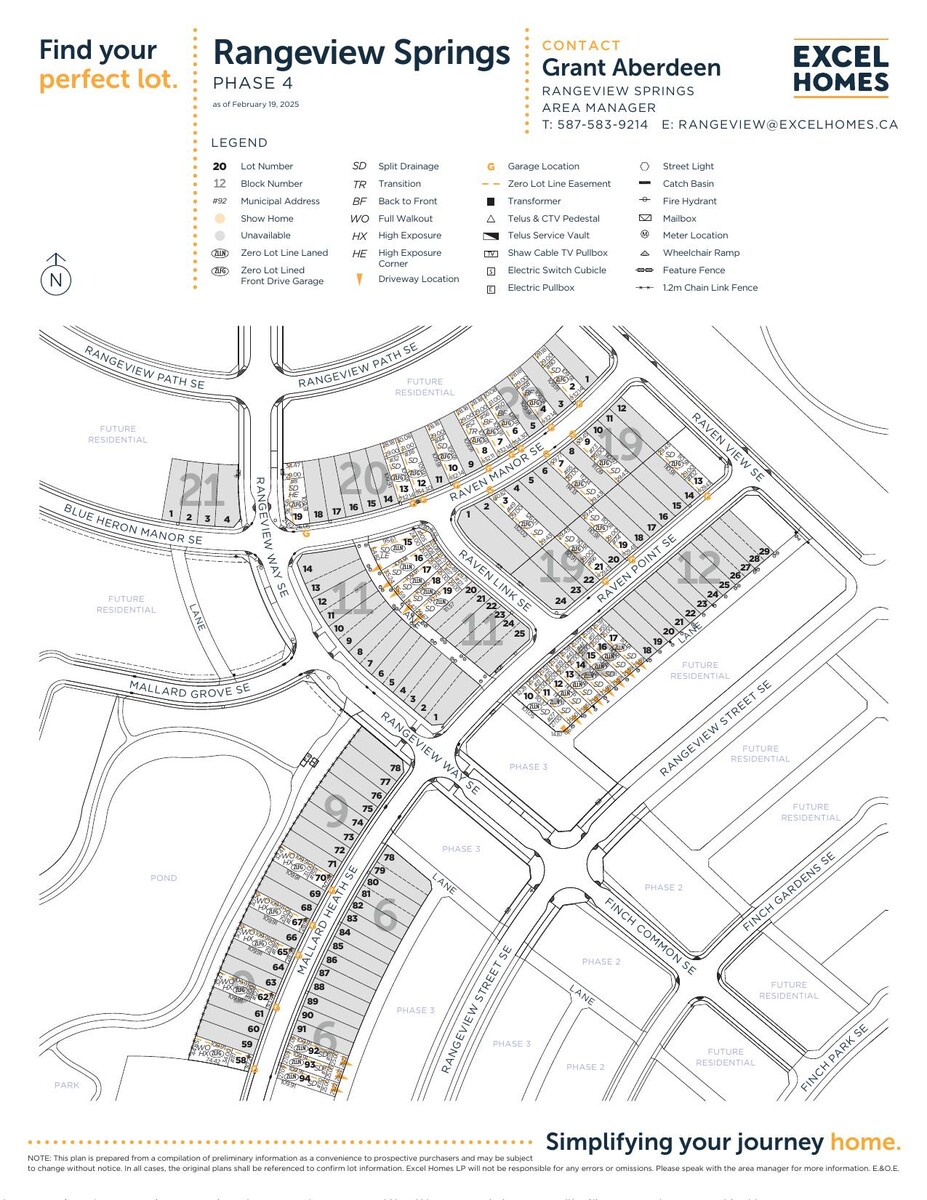 Site plan for Rangeview Springs in Calgary, Alberta