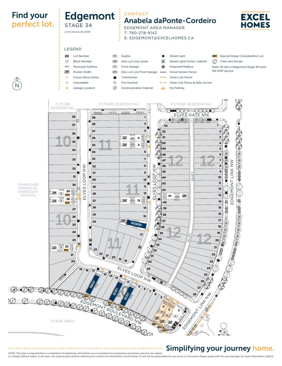 Site plan for Edgemont in Edmonton, Alberta