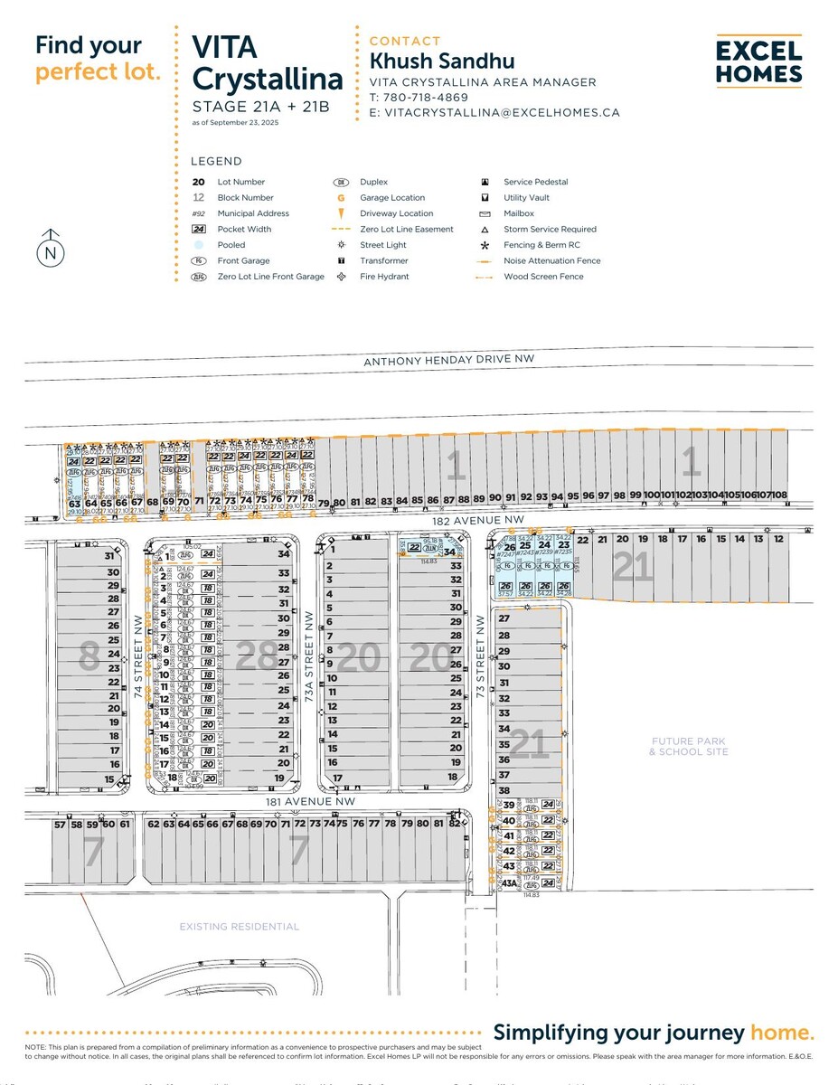 Site plan for Vita Crystallina in Edmonton, Alberta