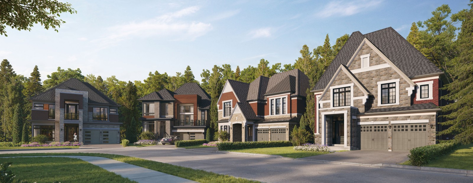 New homes at King's Calling development by Fernbrook Homes in Toronto, Ontario