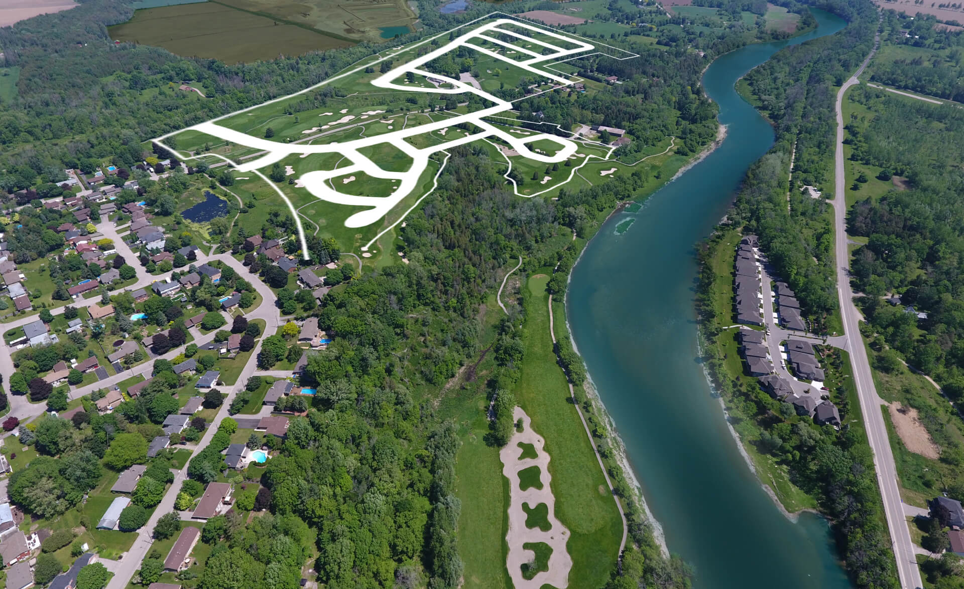 New homes at Paris Riverside development by Fernbrook Homes in Paris, Ontario