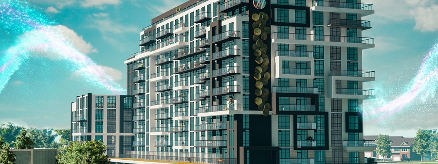 New homes at Muse Condos development by Homes by DeSantis in Stoney Creek, ON