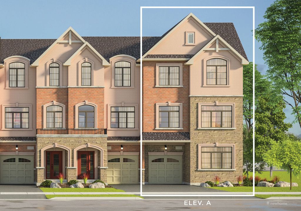 New homes at Kaleidoscope development by Liv Communities in Waterdown, Ontario