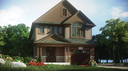 New homes at Elmira Country Club Estates development by Claysam Homes in Elmira, Ontario