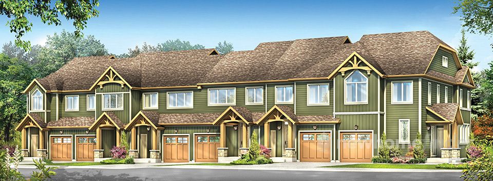 New homes at Blue Fairway development by MacPherson Builders in Collingwood, Ontario