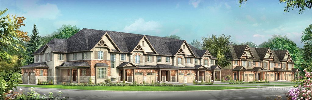 New homes at On the Ridge development by Homes by DeSantis in Stoney Creek, Ontario