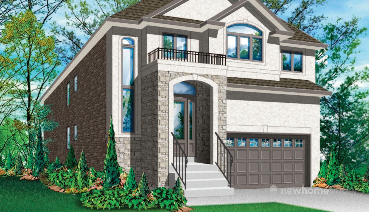 Detached home exterior rendering for Hampshire Place by Silvestri Homes