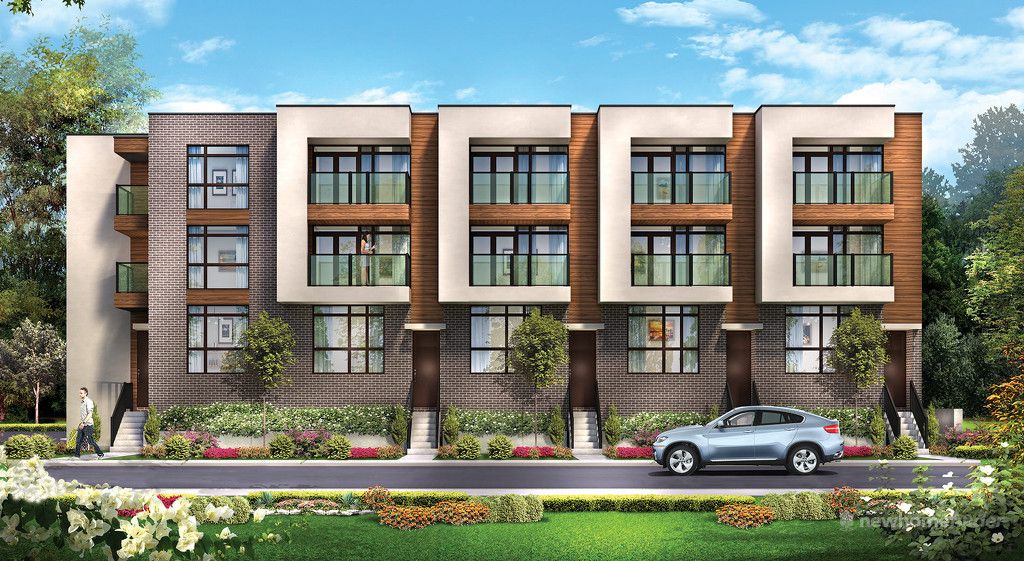 New homes at Richmond Towns development by Ideal Developments in Richmond Hill, Ontario