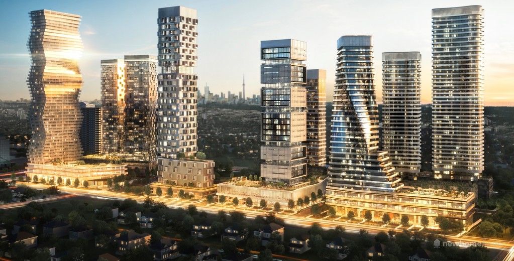 New homes at M City development by Urban Capital in Mississauga, Ontario