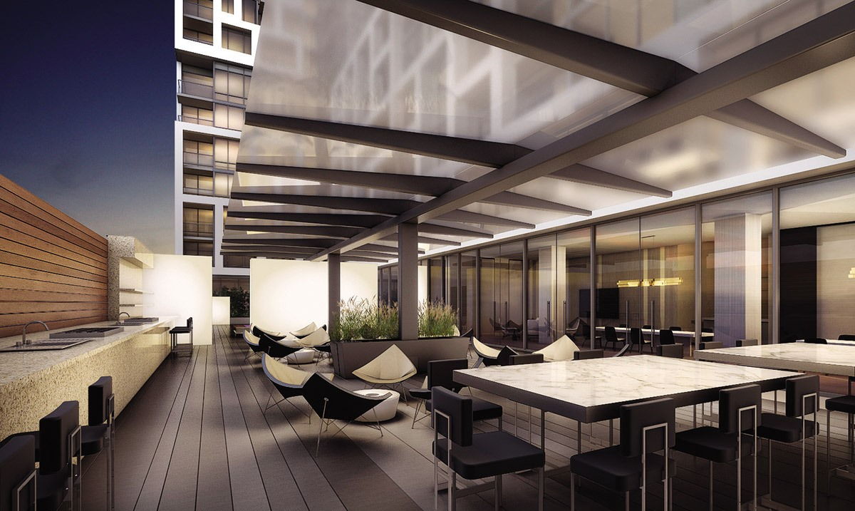 Outdoor courtyard amenity at Minto Westside