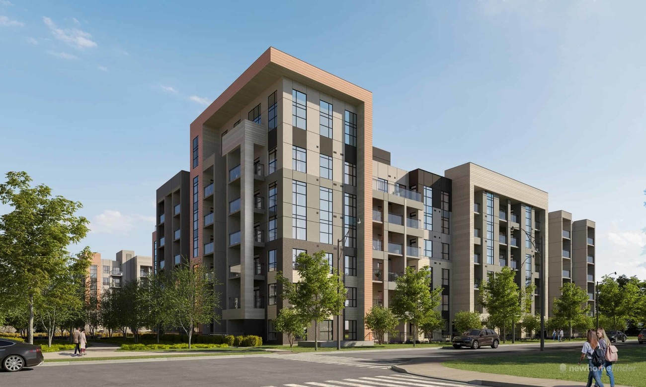 New homes at Soleil Condos development by Mattamy Homes in Milton, Ontario