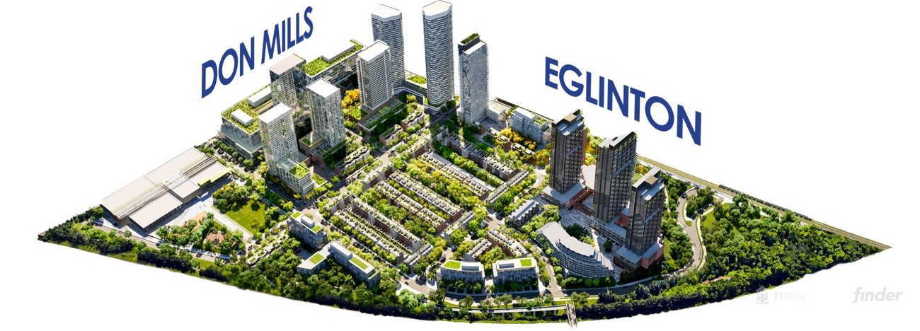 New homes at Crosstown development by Aspen Ridge Homes in Toronto, ON