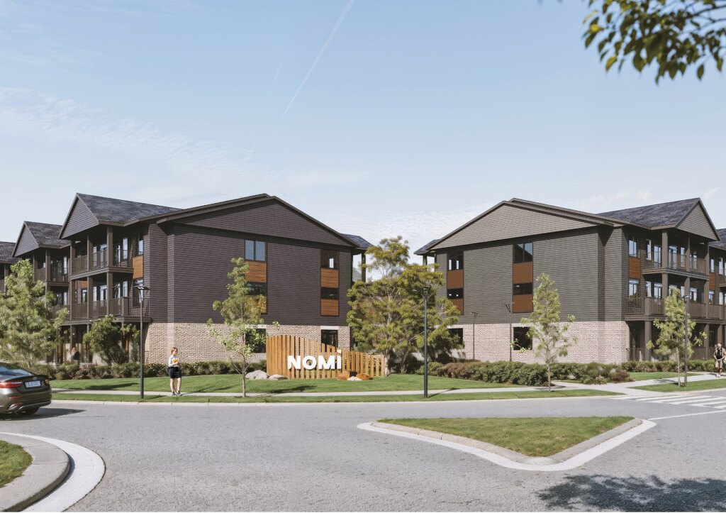 New homes at NOMI development by Fusion Homes in Kitchener, Ontario