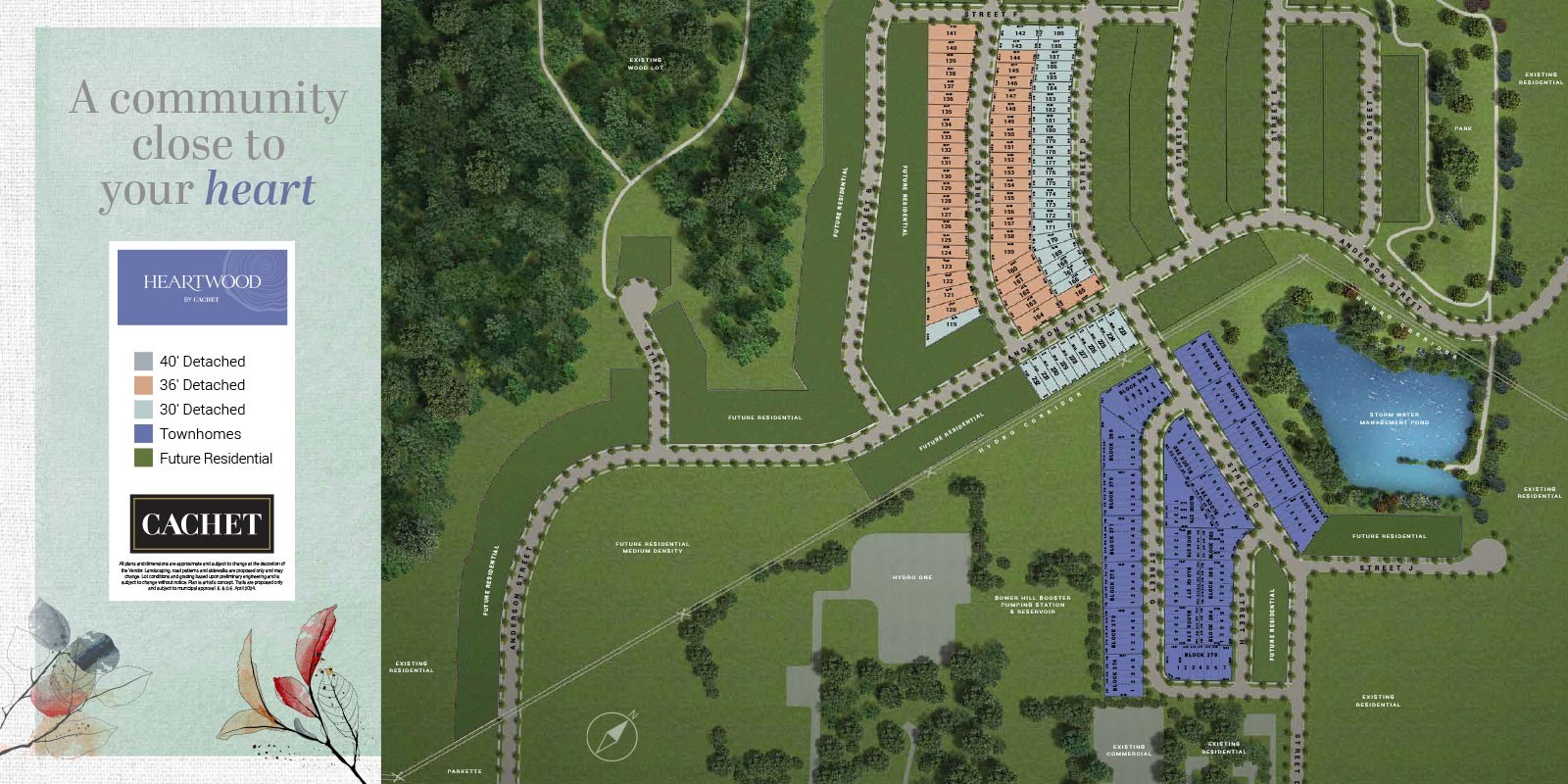 Site plan for Heartwood by Cachet in Woodstock, Ontario