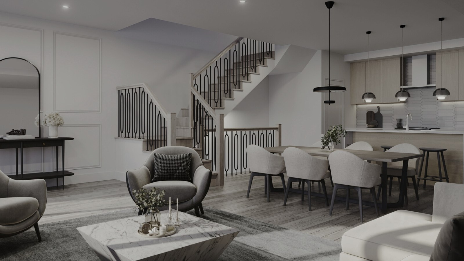 Townhome interior at The Heights of Harmony by Minto Communities