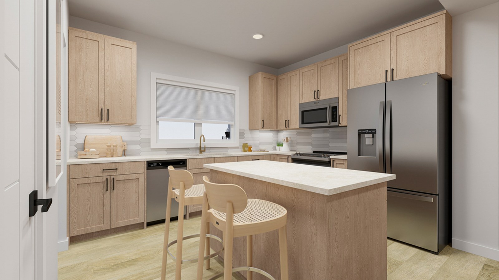 Woodland at Alpine Park townhome living space