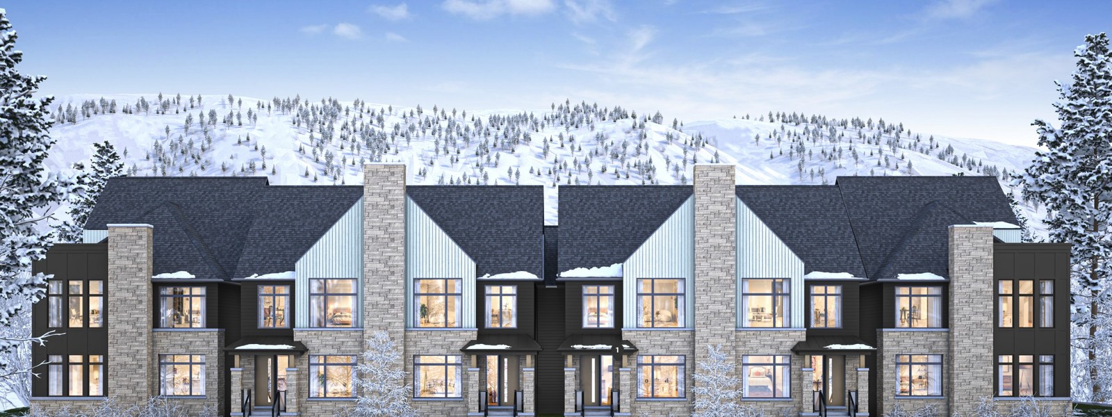 New homes at Altitude at Blue Mountain development by MacPherson Builders in The Blue Mountains, Ontario