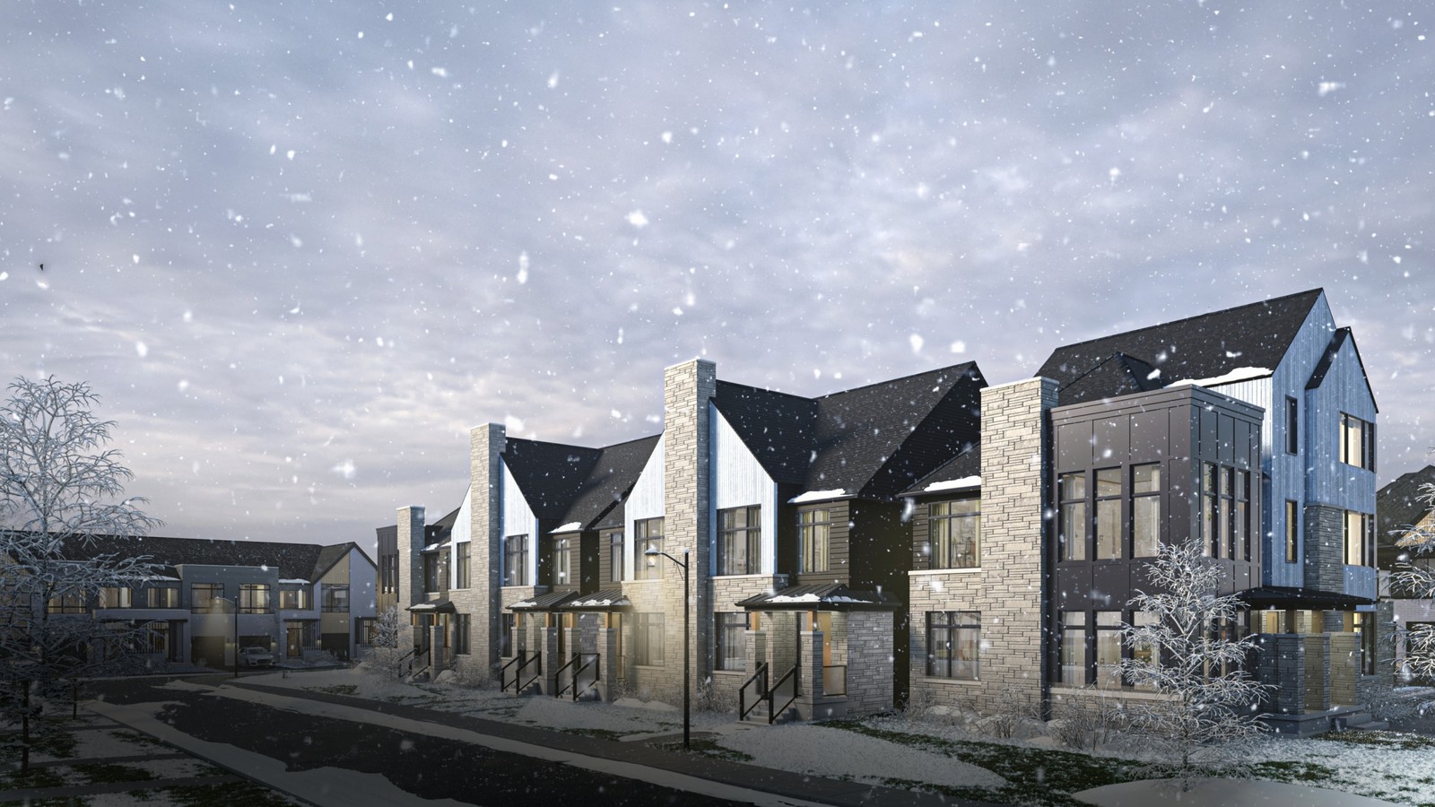 Altitude at Blue Mountain streetscape rendering
