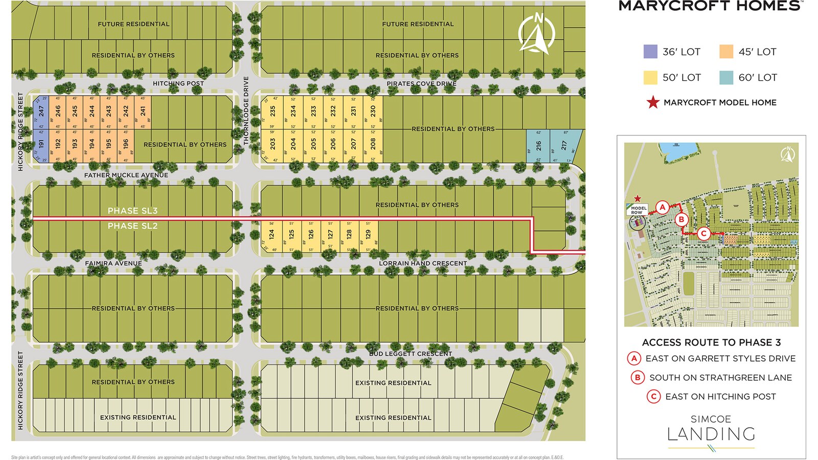 Site plan for Simcoe Landing (MH) in Keswick, Ontario