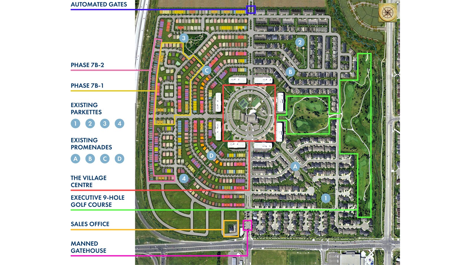 Site plan for Rosedale Village (MH) in Brampton, Ontario