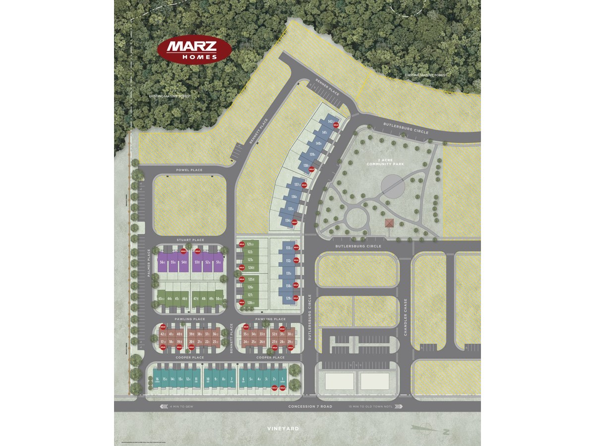 Site plan for Modero in Niagara-on-the-Lake, Ontario