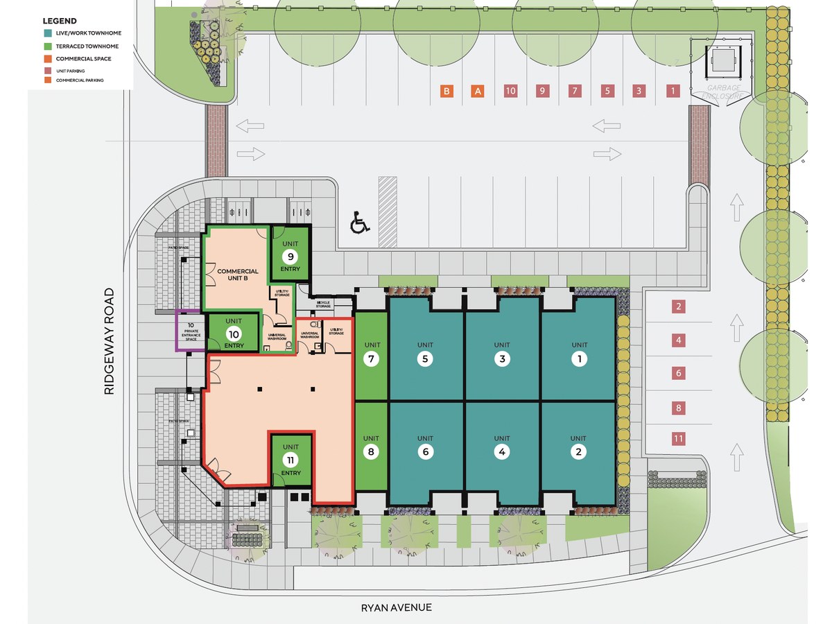 Site plan for South Coast Square in Crystal Beach, Ontario