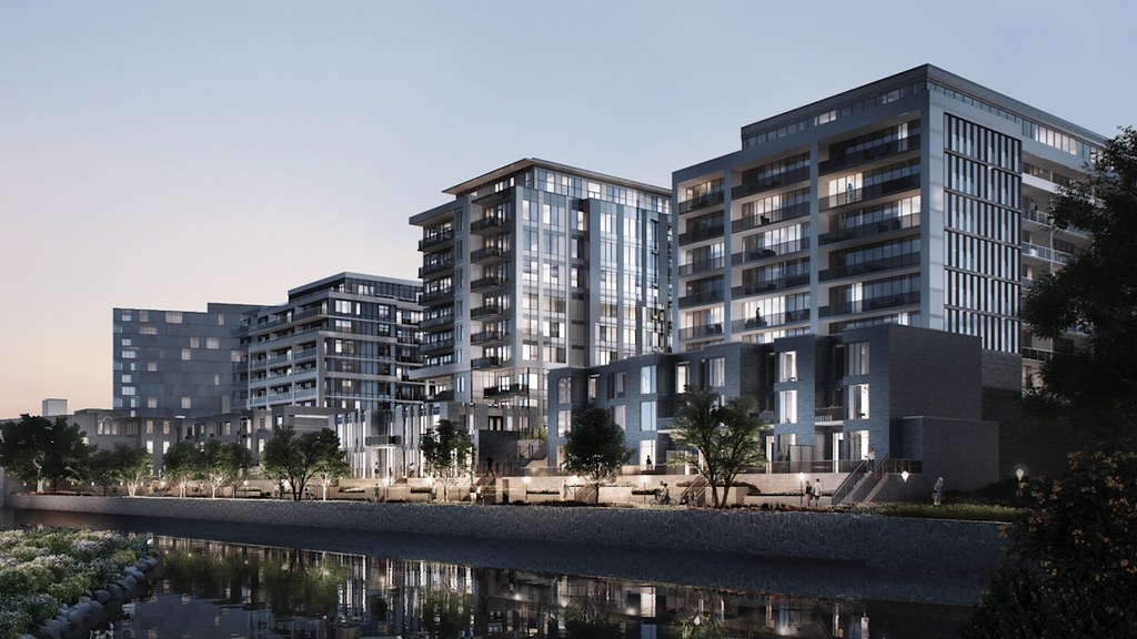 New homes at Anthem at The Metalworks development by Fusion Homes in Guelph, Ontario