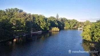 View from Heffernan Footbridge looking towards The Metalworks