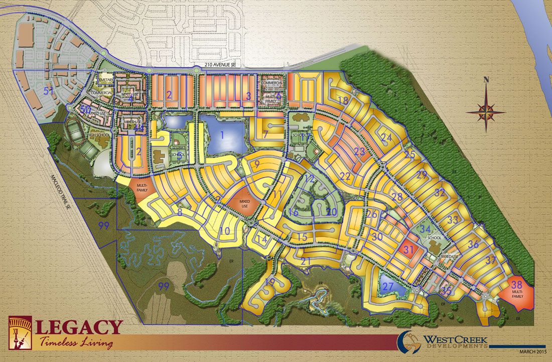 Site plan for Legacy in Calgary, Alberta