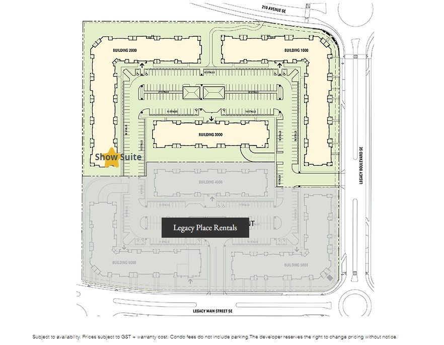 Site plan for Legacy Gate in Calgary, Alberta