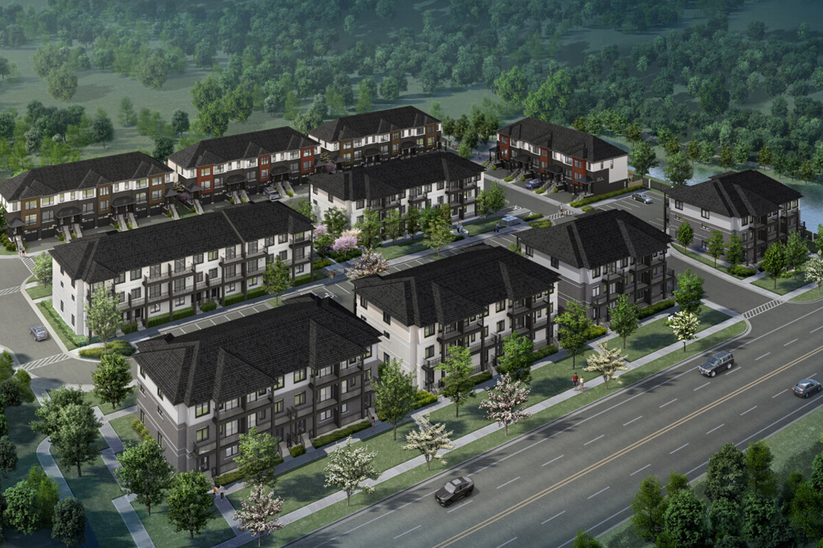 Jade townhome exterior at Alister at Solterra by Fusion Homes