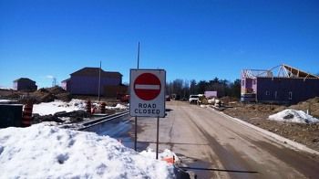 Westra road is closed for construction