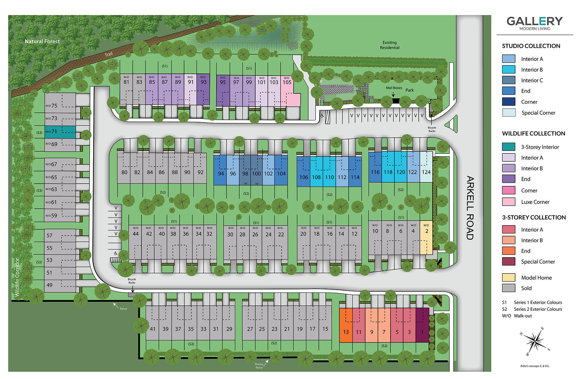 Site plan for Gallery Towns in Guelph, Ontario