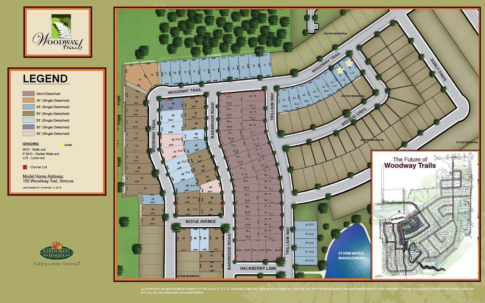 Site plan for Woodway Trails in Simcoe, Ontario