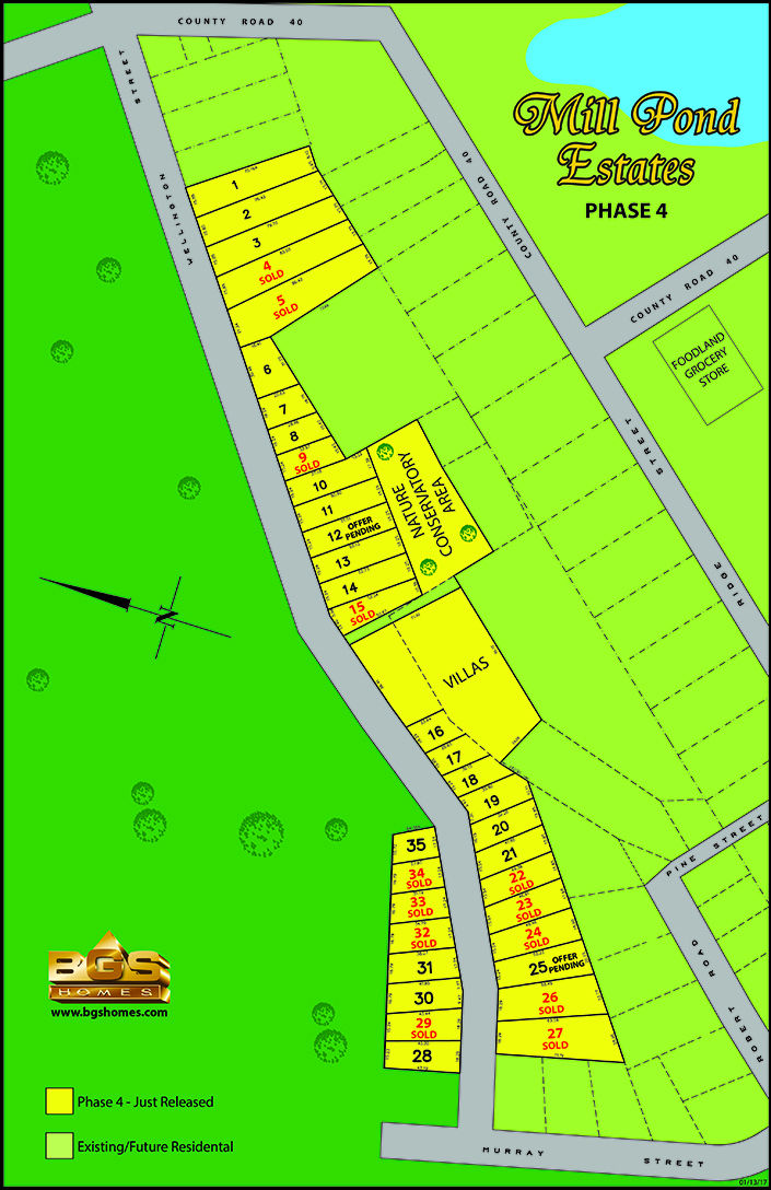 Site plan for Mill Pond in Norwood, Ontario