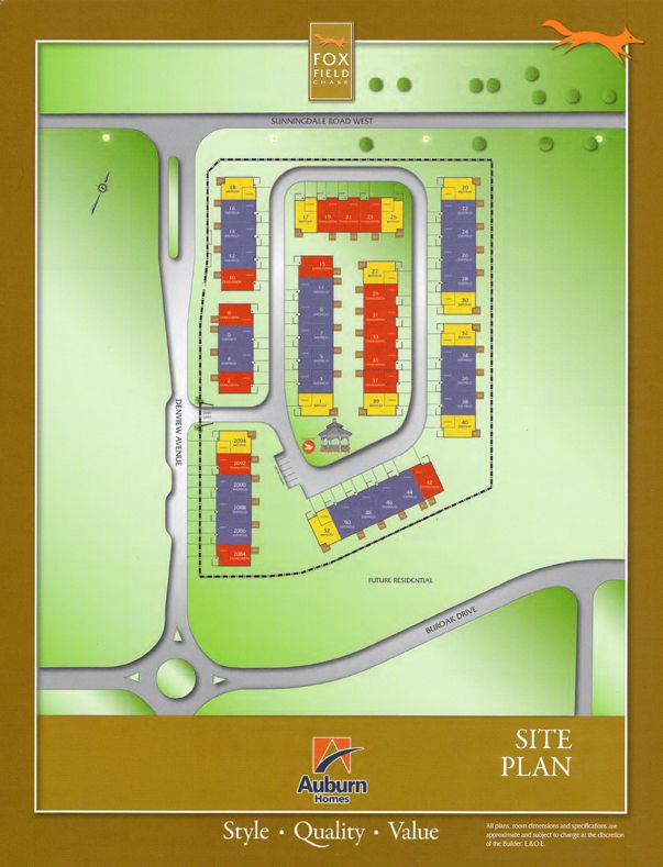 Site plan for Foxfield Chase in London, Ontario