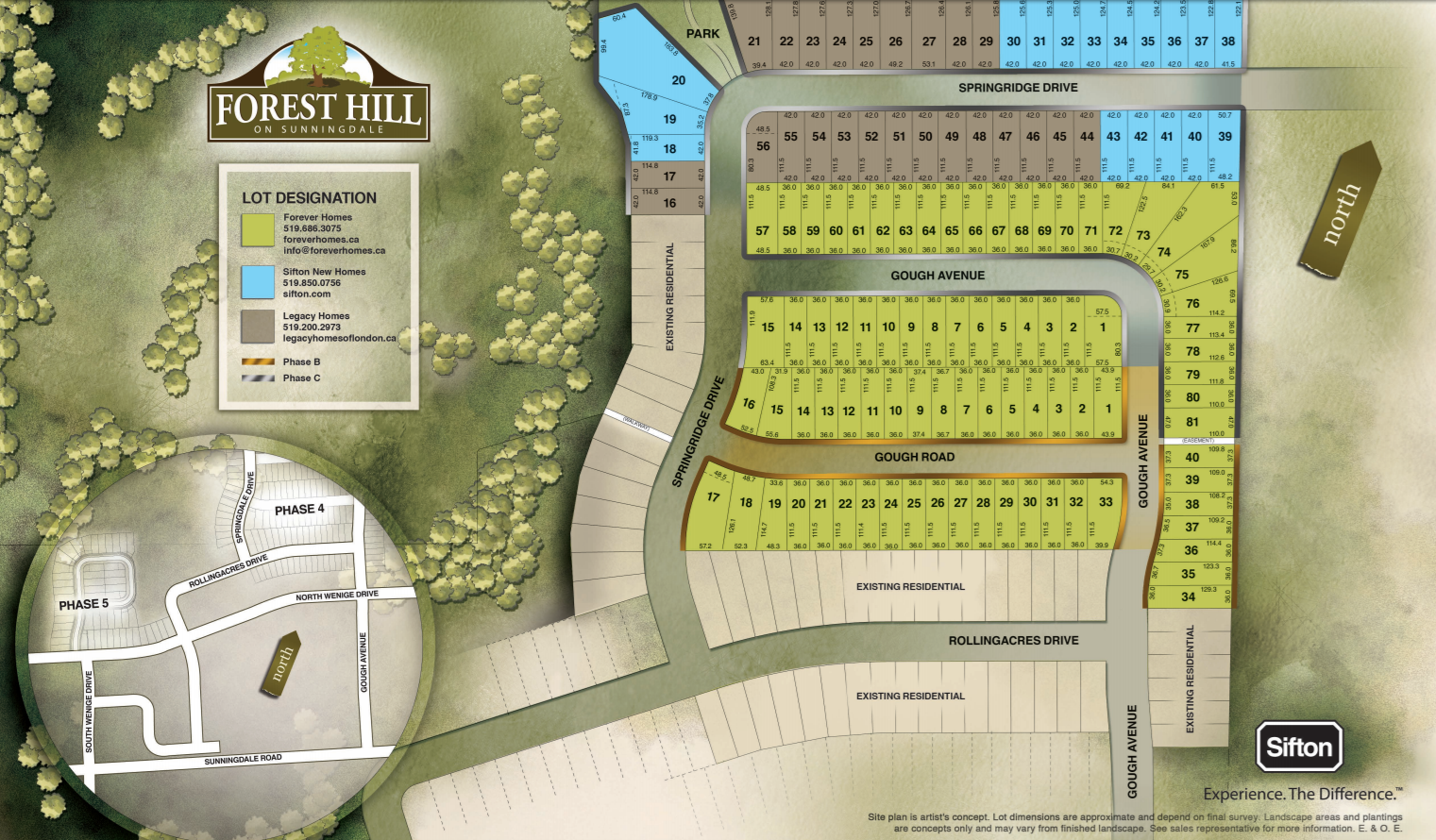 Site plan for Forest Hill in London, Ontario