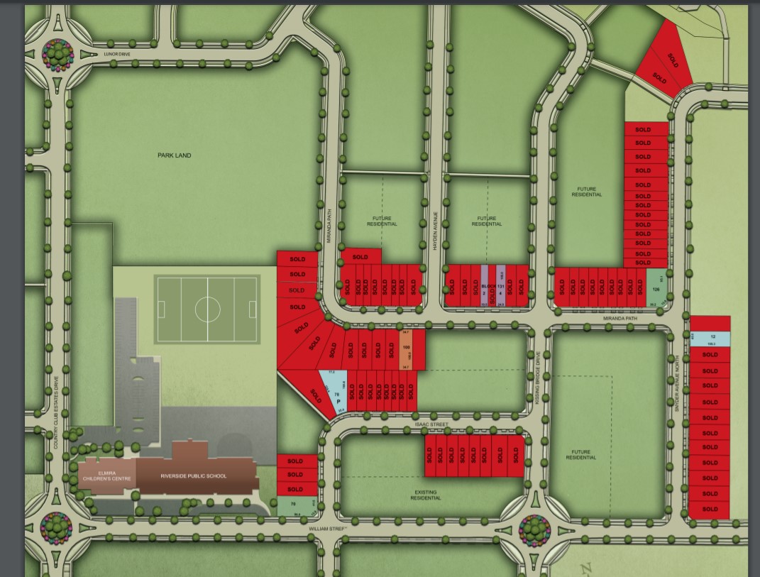 Site plan for Elmira Country Club Estates in Elmira, Ontario