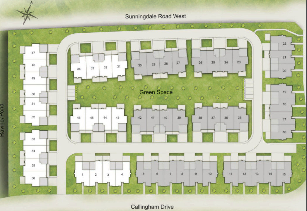 Site plan for Meadows of Sunningdale in London, Ontario