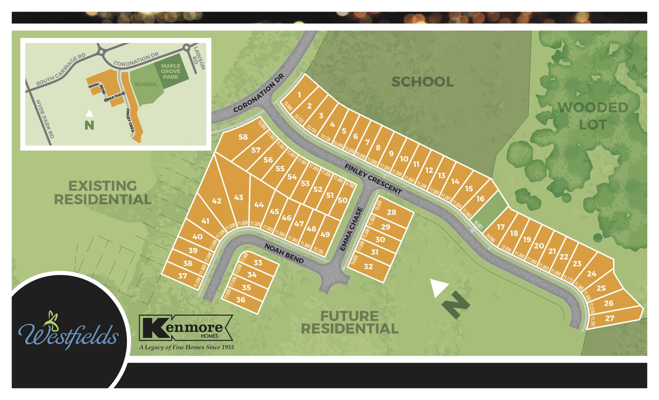 Site plan for Westfields in London, Ontario