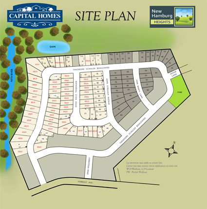 Site plan for New Hamburg Heights in New Hamburg, Ontario