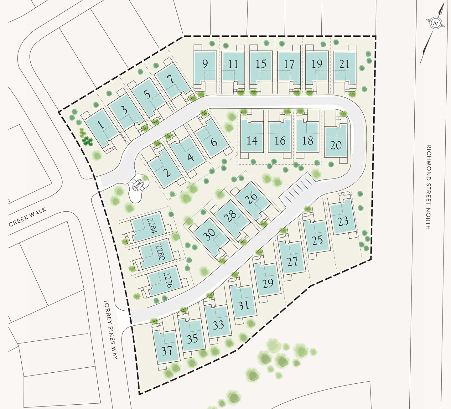 Site plan for The Legacy of Upper Richmond Village in London, Ontario