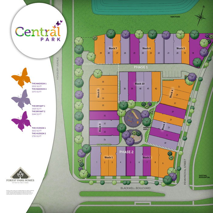 Site plan for Central Park in London, Ontario