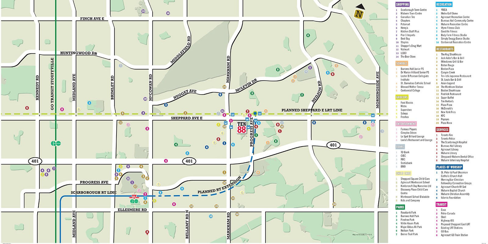 Site plan for Ten88 in Toronto, Ontario