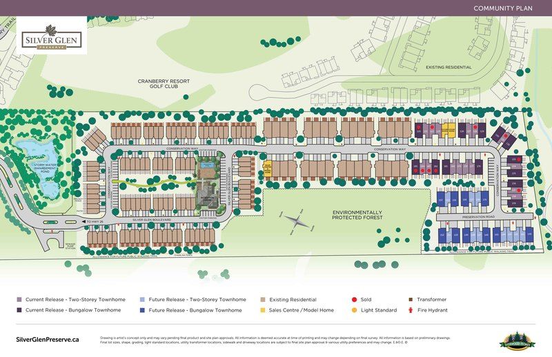 Site plan for Silver Glen Preserve in Collingwood, Ontario