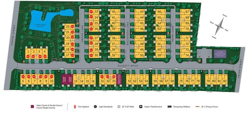 Site plan for Gates of Kent in Meaford, Ontario