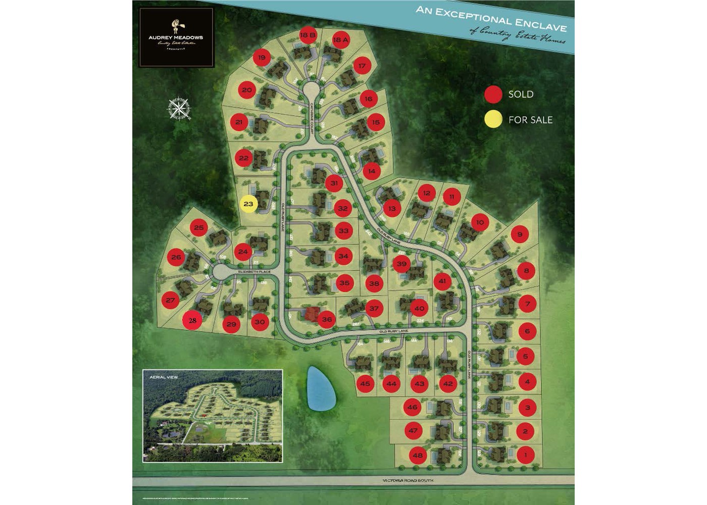 Site plan for Audrey Meadows in Aberfoyle, Ontario