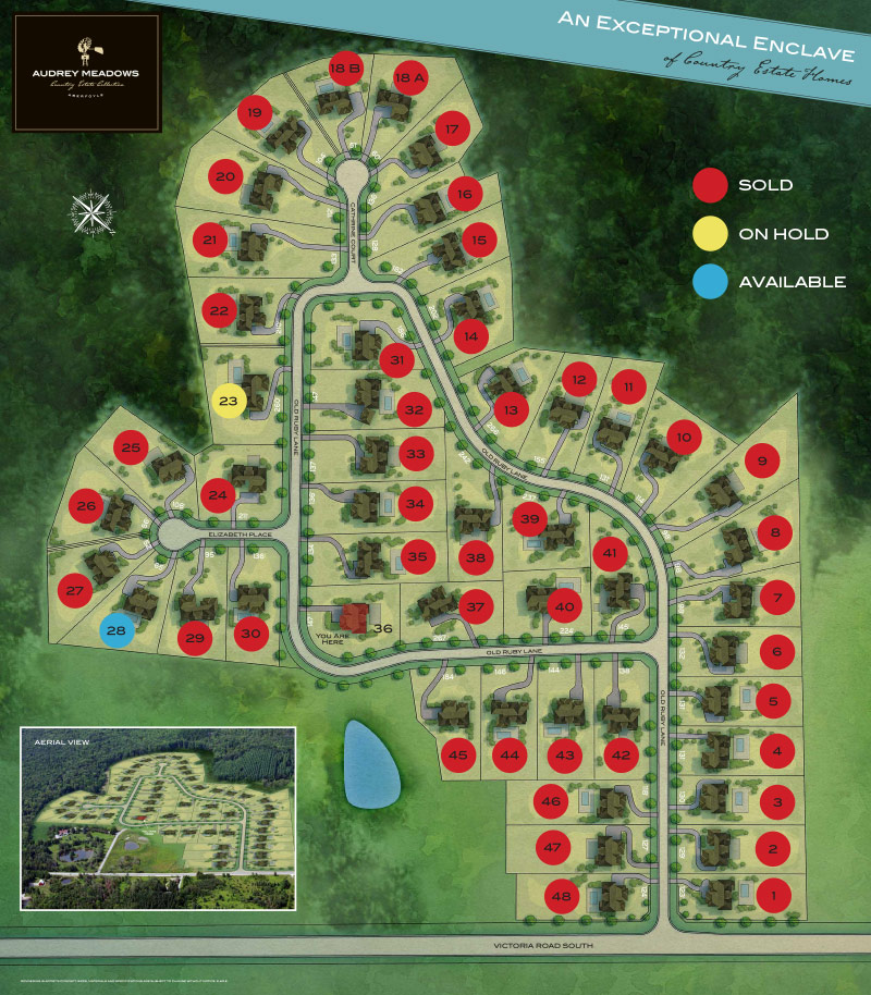 Site plan for Audrey Meadows in Aberfoyle, Ontario